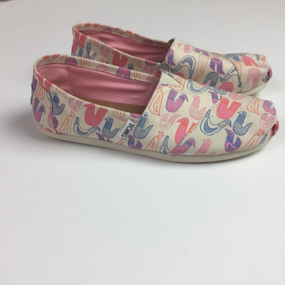 Toms Coral Multi Birds Women’s Size 7 - Picture 3 of 8